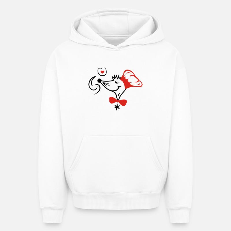Le chef étoilé - Sweat à capuche unisexe oversize épais SPREAD - blanc