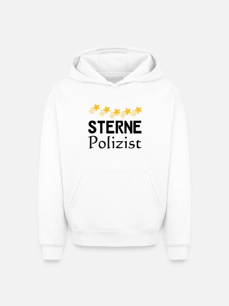 Sterne Polizist Geschenk - Oversized Heavyweight Unisex Hoodie - Weiß