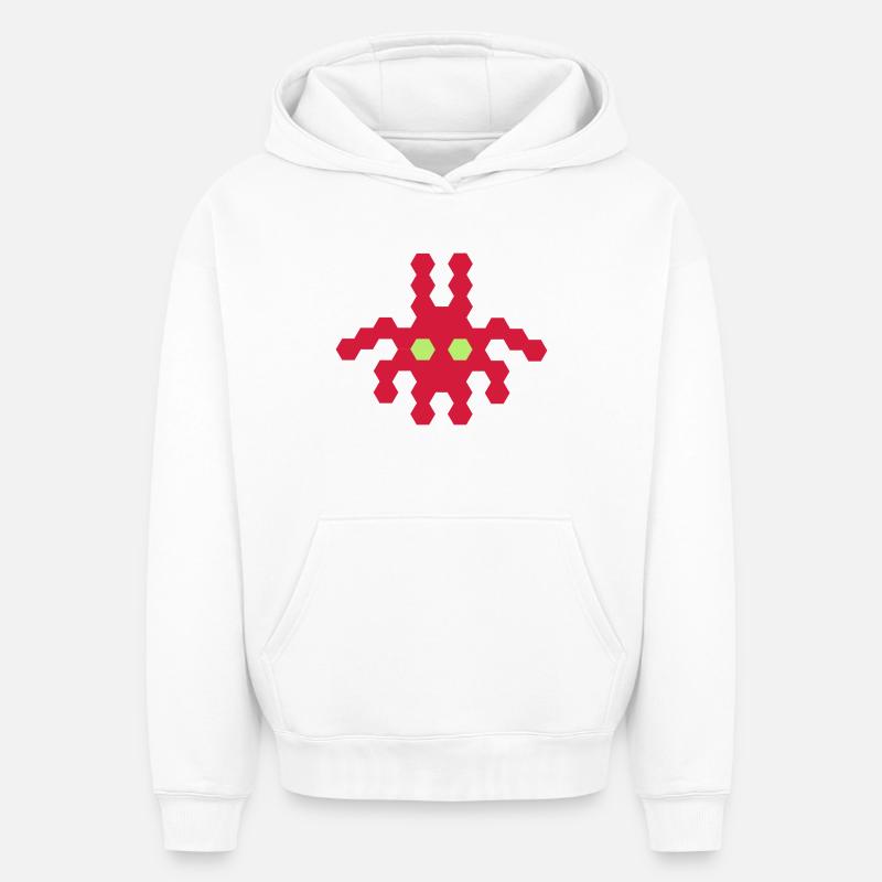 Alien Bug - Oversized Heavyweight Unisex Hoodie - Weiß