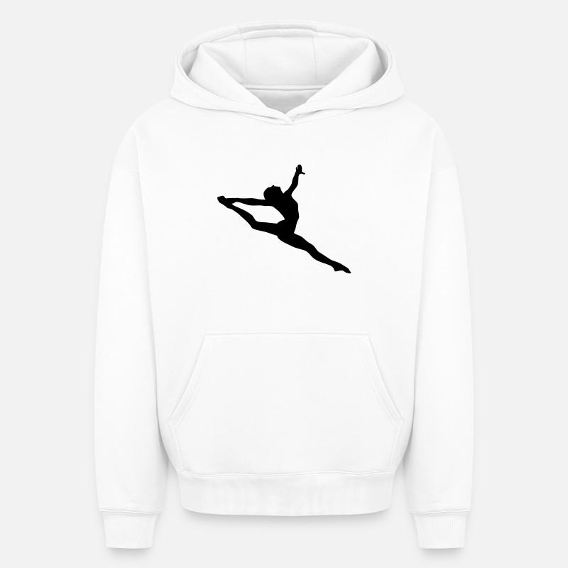 Fille de gymnastique - Sweat à capuche unisexe oversize épais SPREAD - blanc