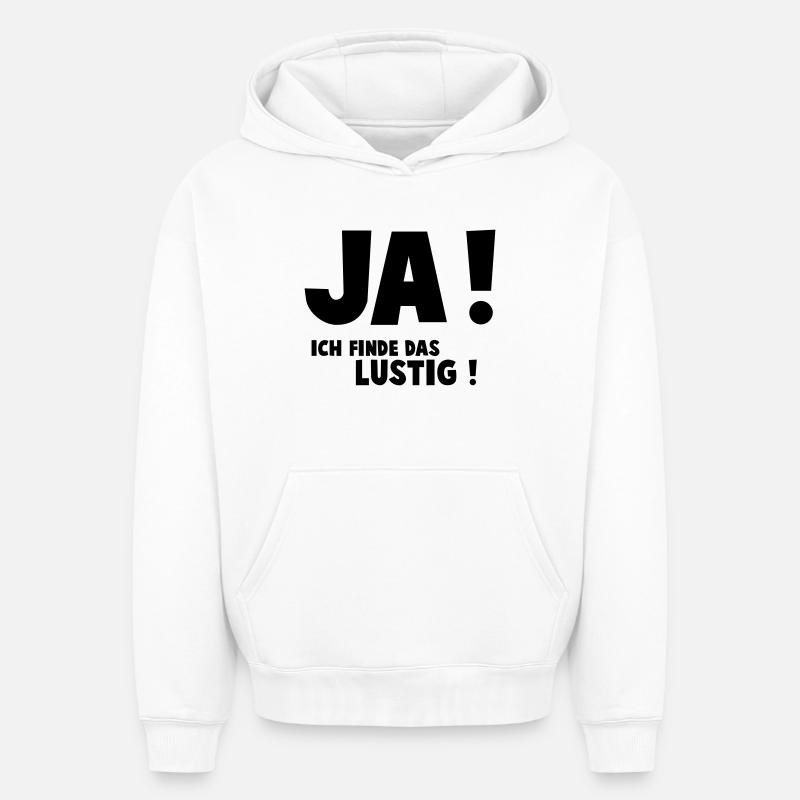 Drôle - Sweat à capuche unisexe oversize épais SPREAD - blanc