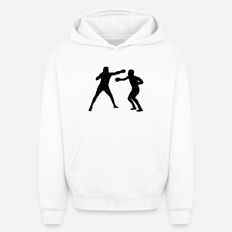 Boxkampftraining - Oversized Heavyweight Unisex Hoodie - Weiß