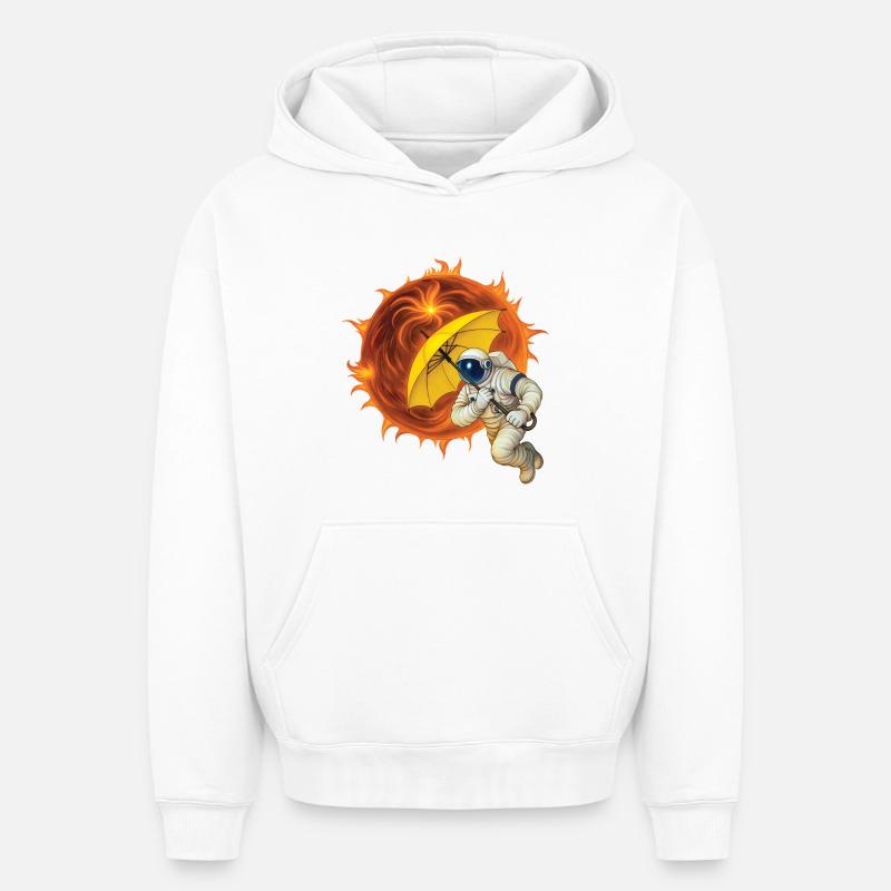 SOLAR WIND - geek & scifi - Sweat à capuche unisexe oversize épais SPREAD - blanc