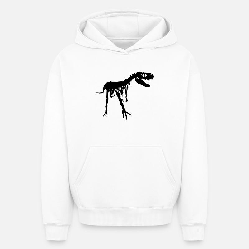 dino - Sweat à capuche unisexe oversize épais SPREAD - blanc