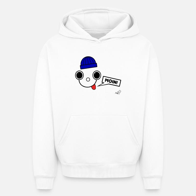 Koppie Moin avec Beanie - Sweat à capuche unisexe oversize épais SPREAD - blanc
