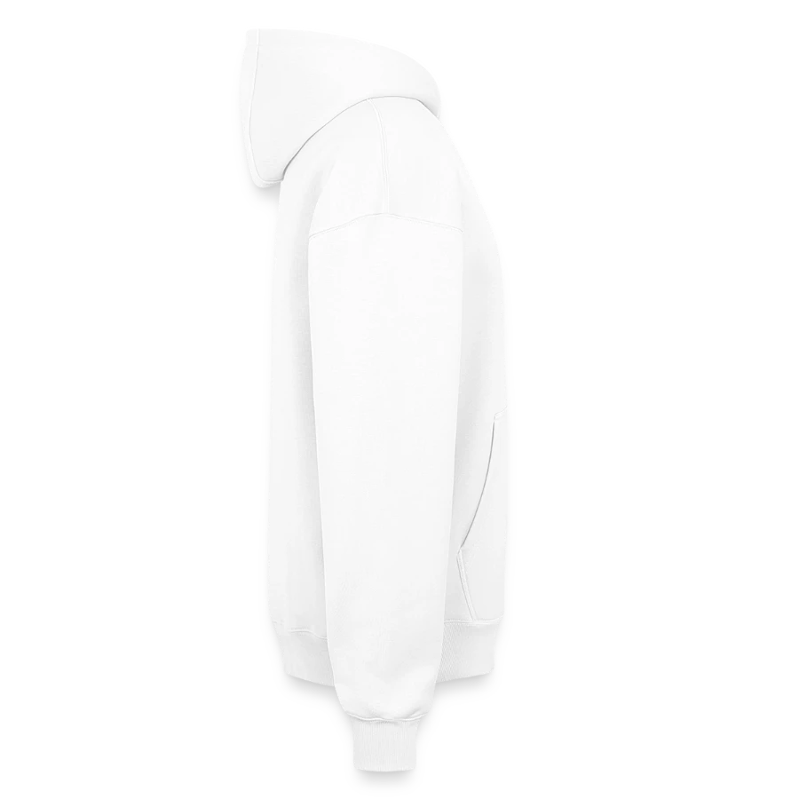 Agrigento badge on a oversized heavyweight unisex hoodie, white, right
