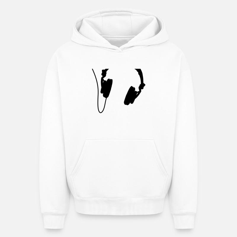 ecouteurs - Sweat à capuche unisexe oversize épais SPREAD - blanc