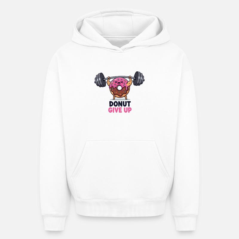 Beignet lourd - Sweat à capuche unisexe oversize épais SPREAD - blanc