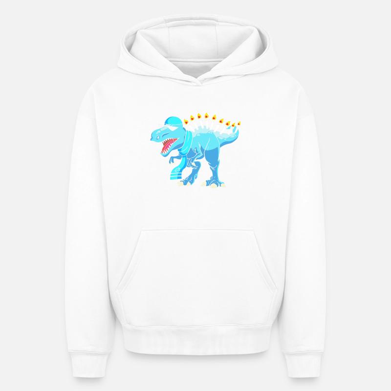 Hanoukka Hanoukka Hanoukka - Sweat à capuche unisexe oversize épais SPREAD - blanc
