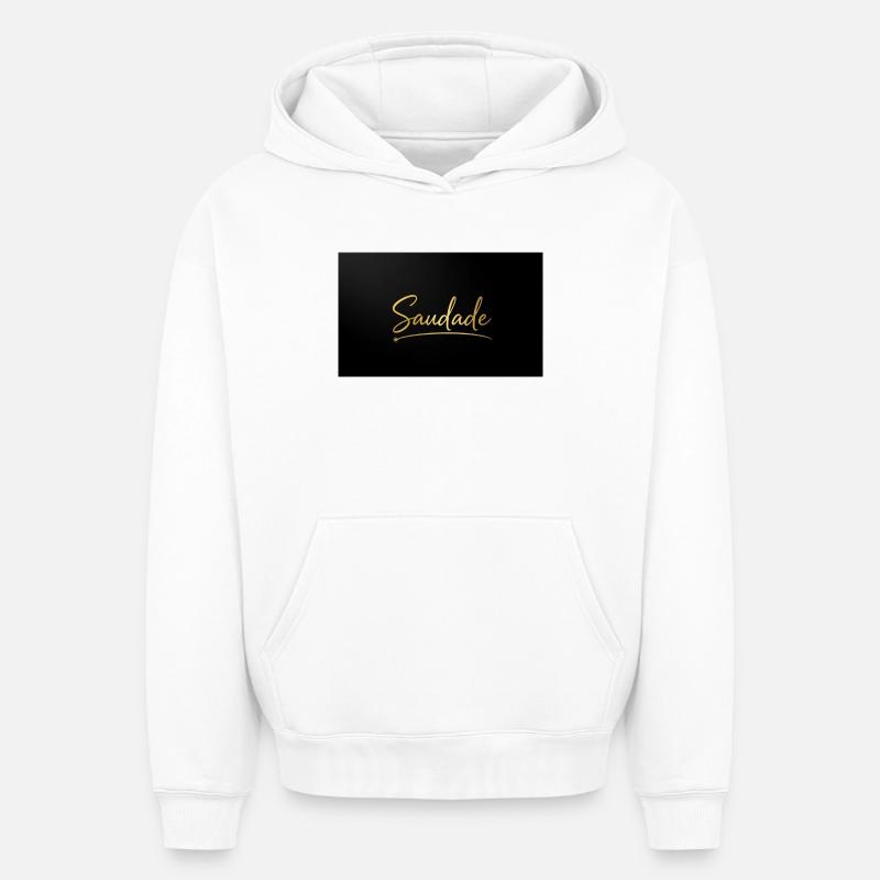 Saudade - Sweat à capuche unisexe oversize épais SPREAD - blanc