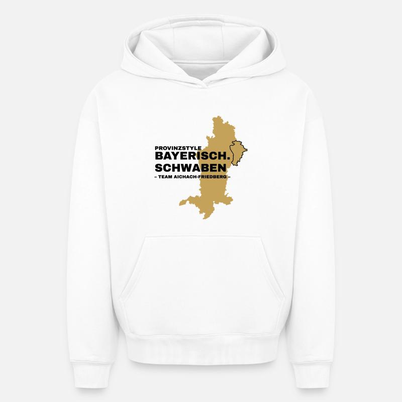 Souabe | AICHACH-FRIEDBERG - Sweat à capuche unisexe oversize épais SPREAD - blanc