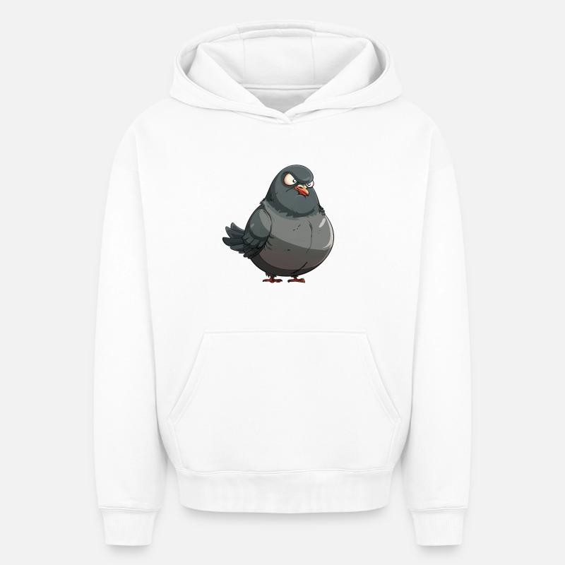 Grim Dove - Sweat à capuche unisexe oversize épais SPREAD - blanc