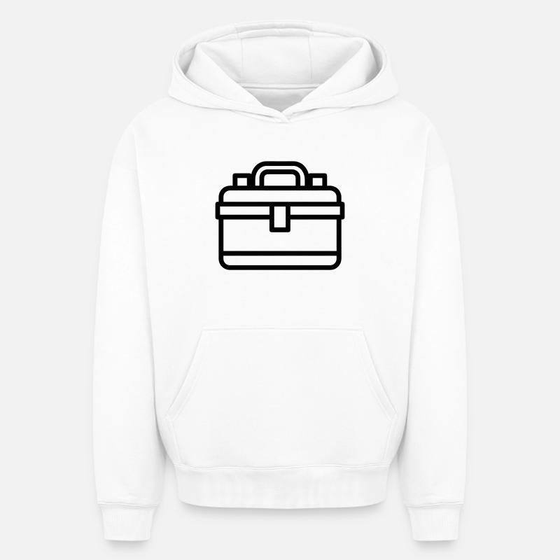 boîte à outils - Sweat à capuche unisexe oversize épais SPREAD - blanc