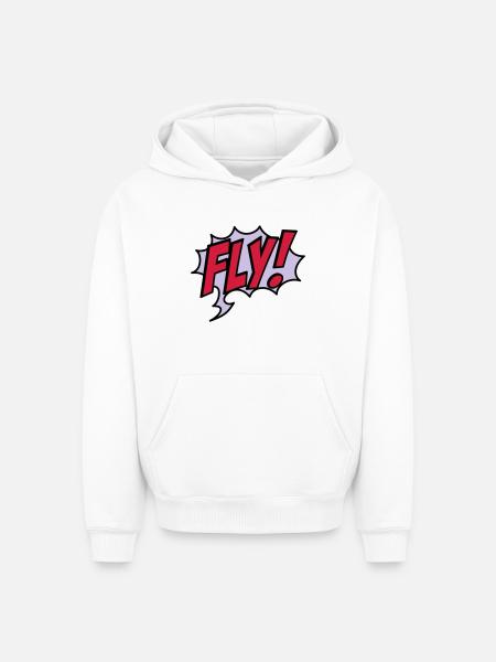 2541614 15932863 fly - Oversized Heavyweight Unisex Hoodie - white