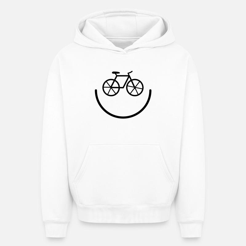 vélo - Sweat à capuche unisexe oversize épais SPREAD - blanc