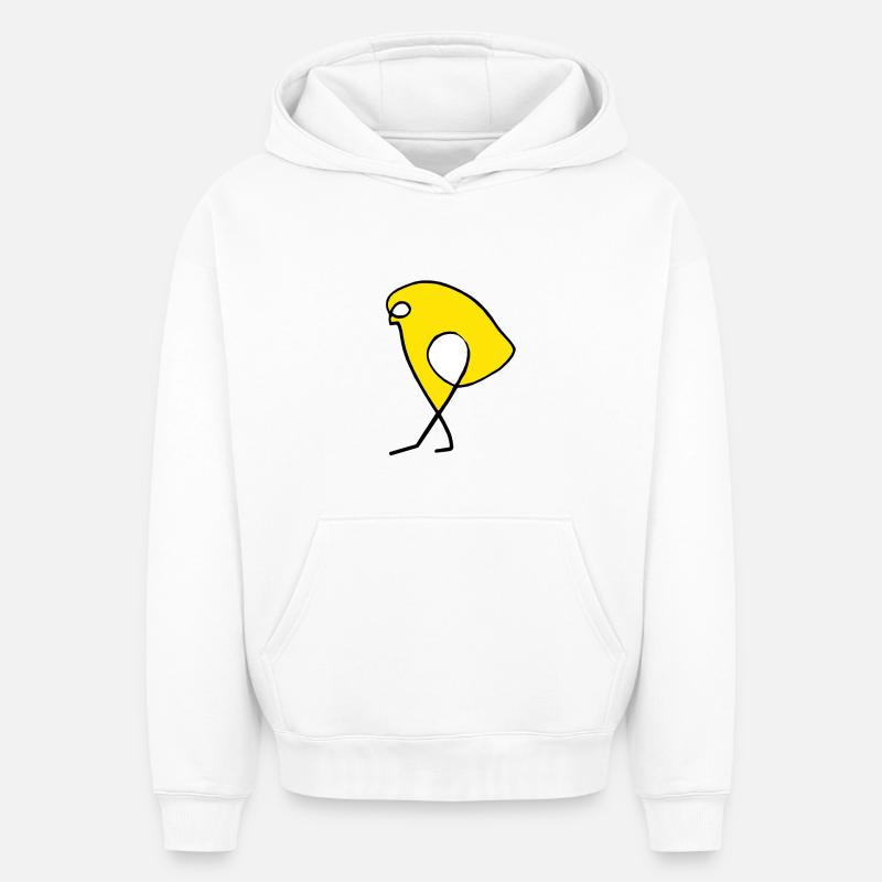Moineau - Sweat à capuche unisexe oversize épais SPREAD - blanc
