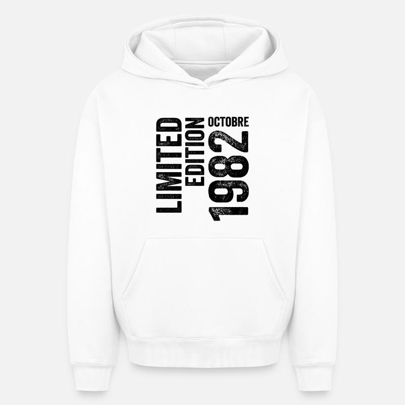 1982 - Oversized Heavyweight Unisex Hoodie - Weiß