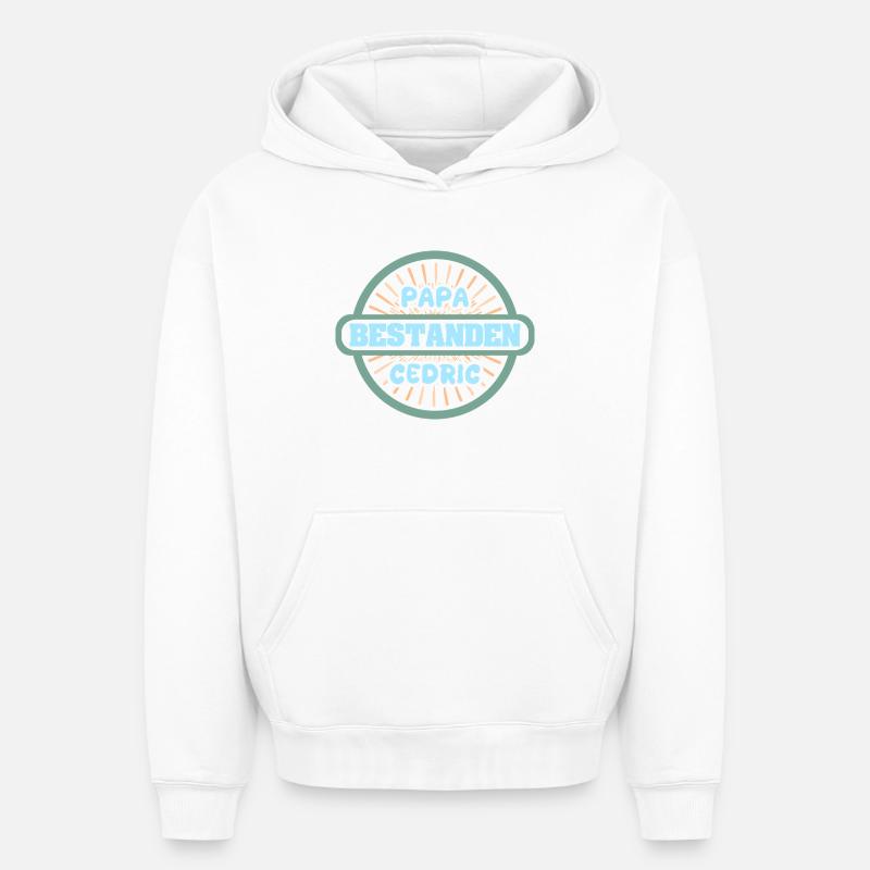 Cadeau pour Cédric - Sweat à capuche unisexe oversize épais SPREAD - blanc