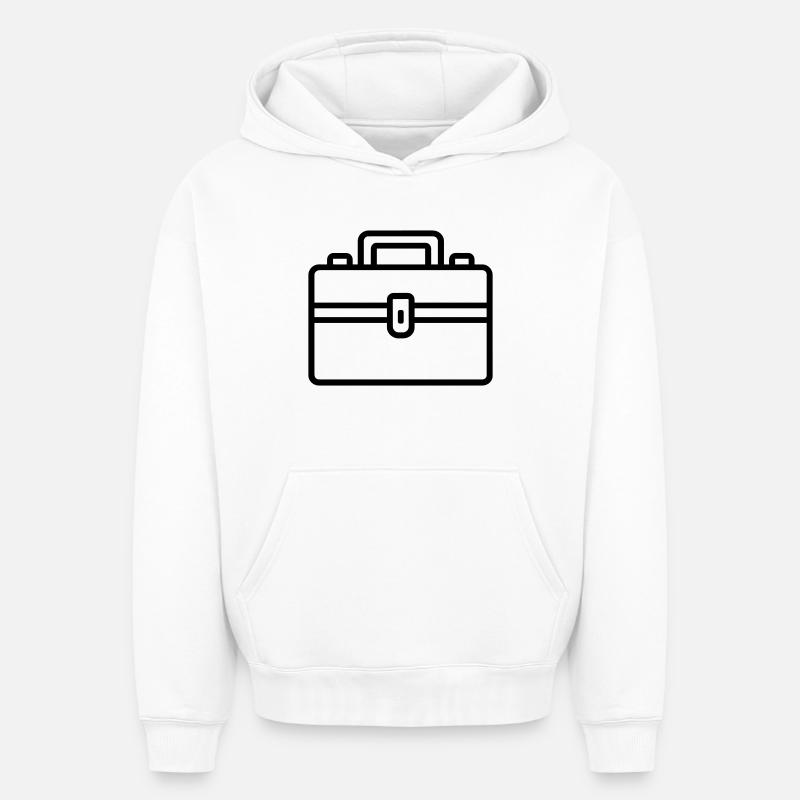 boîte à outils - Sweat à capuche unisexe oversize épais SPREAD - blanc