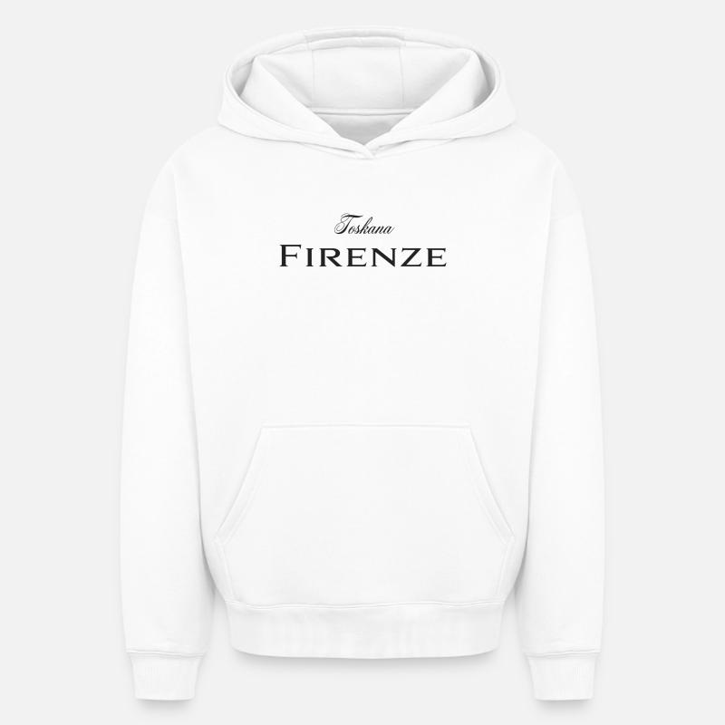 Firenze - Sweat à capuche unisexe oversize épais SPREAD - blanc