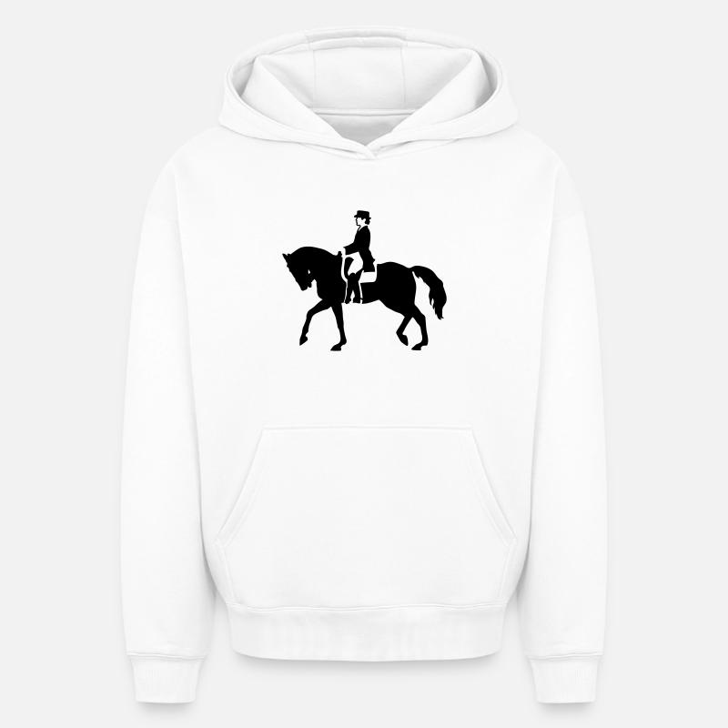 pferd - Sweat à capuche unisexe oversize épais SPREAD - blanc