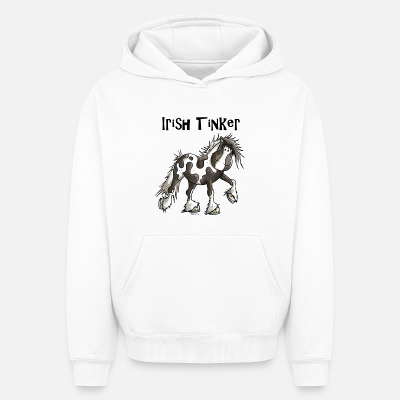 Irish Tinker - Sweat à capuche unisexe oversize épais SPREAD - blanc