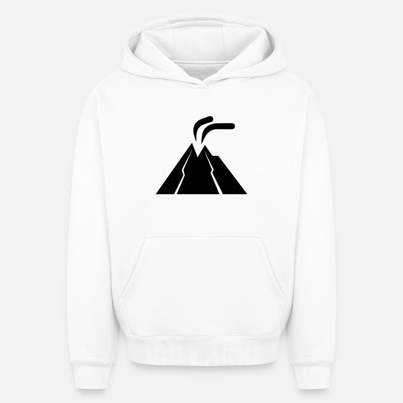 Volcan - Sweat à capuche unisexe oversize épais SPREAD - blanc