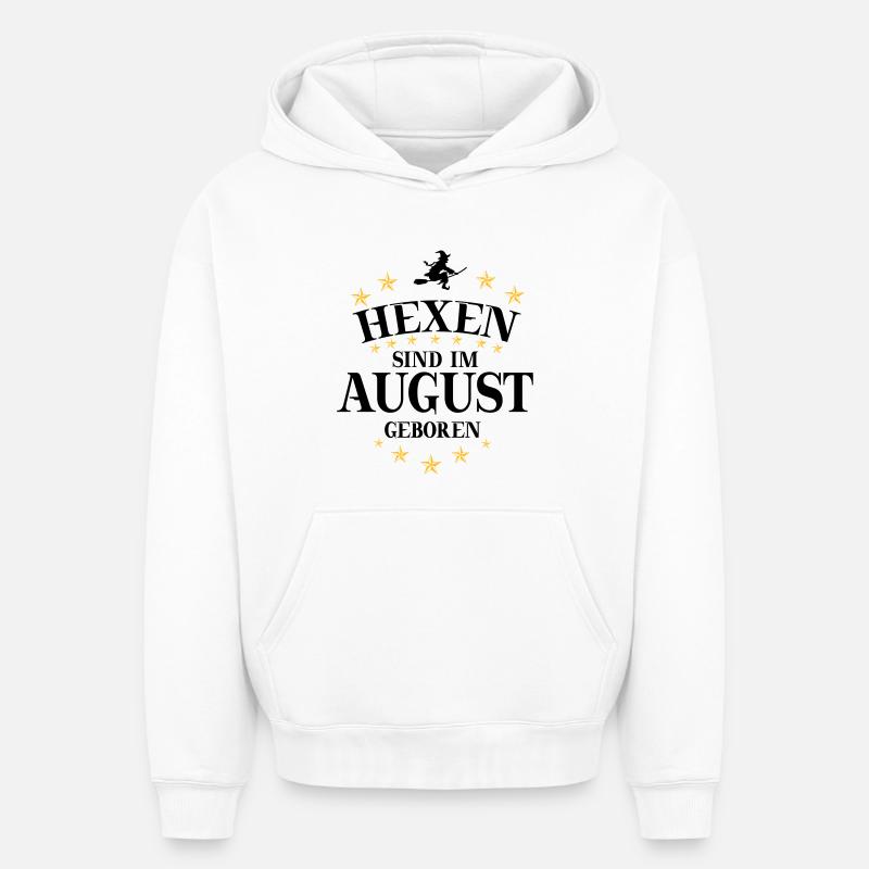 Hexen August - Oversized Heavyweight Unisex Hoodie - Weiß