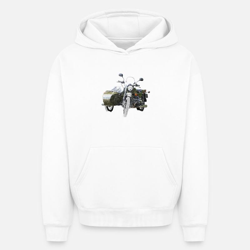Ural - Sweat à capuche unisexe oversize épais SPREAD - blanc