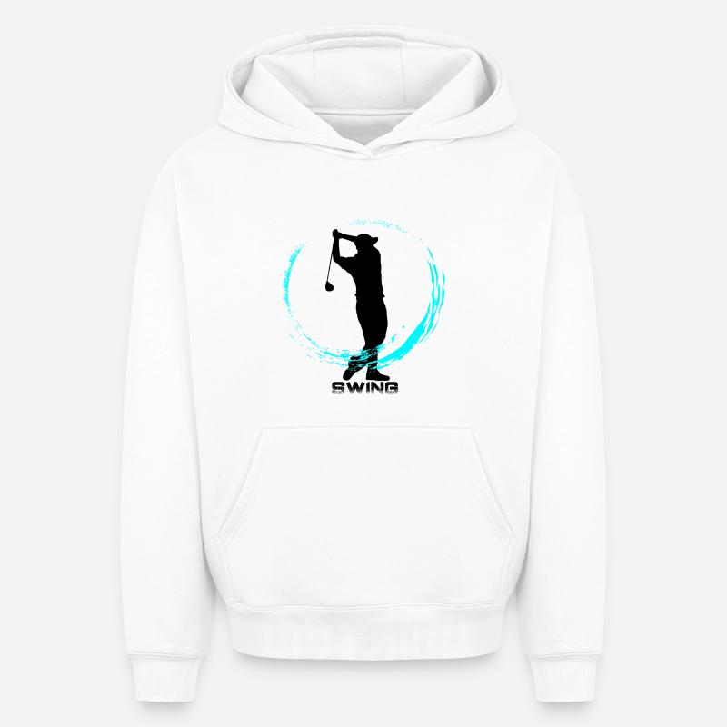 Le golf - Sweat à capuche unisexe oversize épais SPREAD - blanc