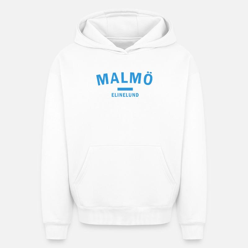 Vardagshjärta Malmö ElineLund Design - Sweat à capuche unisexe oversize épais SPREAD - blanc