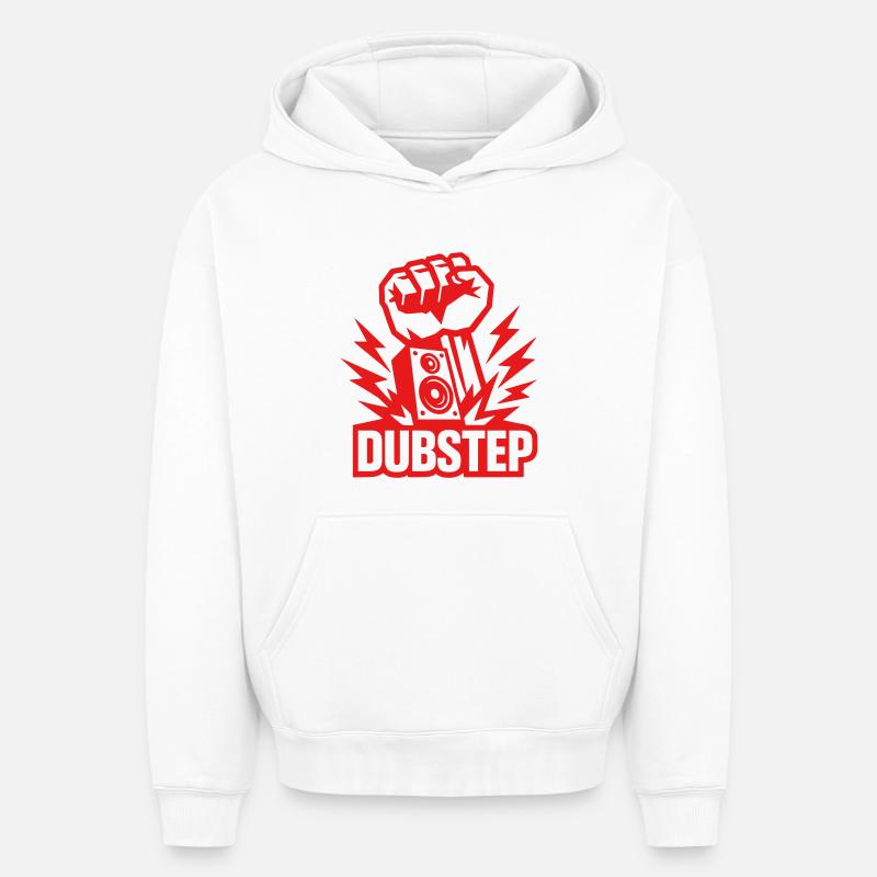 Le pouvoir du dubstep - Sweat à capuche unisexe oversize épais SPREAD - blanc