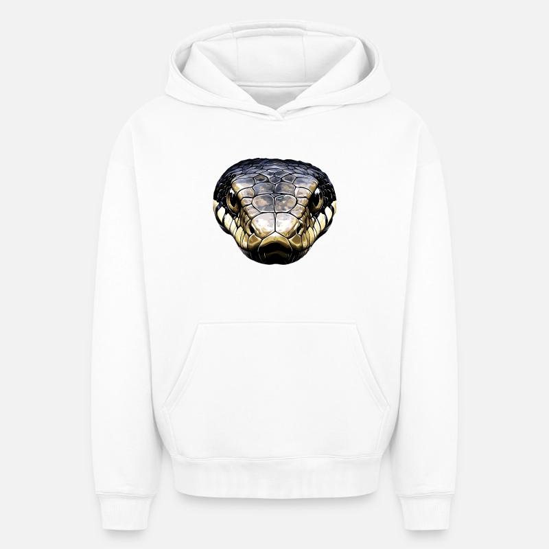 snake, python, cobra, rattlesnake, snakes - Oversized Heavyweight Unisex Hoodie - white