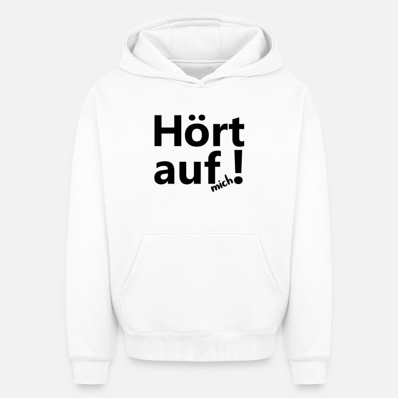 Arrêter - Sweat à capuche unisexe oversize épais SPREAD - blanc