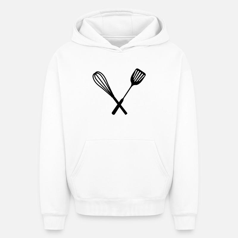 Cuisine - Sweat à capuche unisexe oversize épais SPREAD - blanc