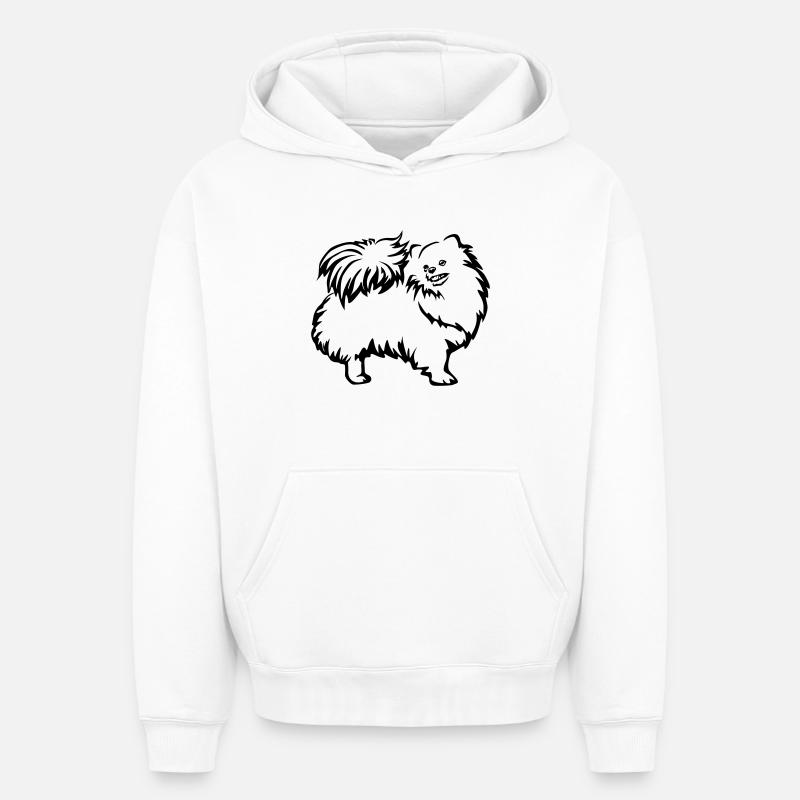 Zwergspitz - Oversized Heavyweight Unisex Hoodie - Weiß