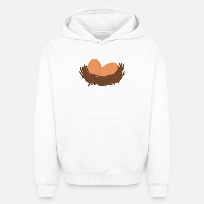 Eier Nest Egg Easter - Oversized Heavyweight Unisex Hoodie - Weiß