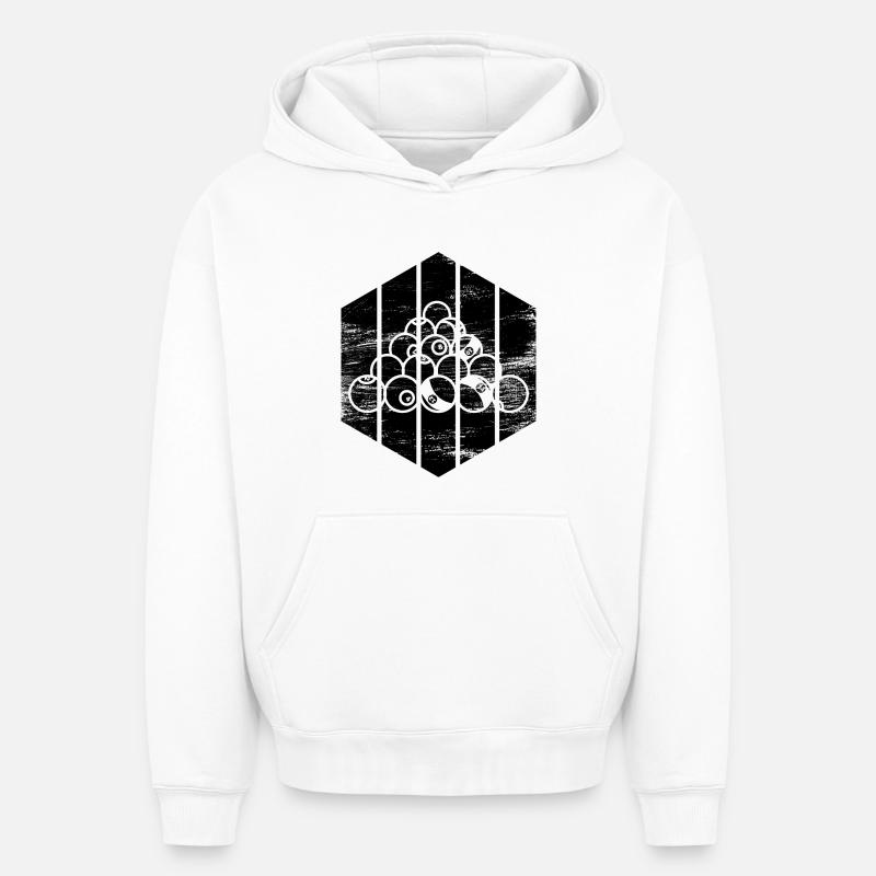 Billard cool - Sweat à capuche unisexe oversize épais SPREAD - blanc