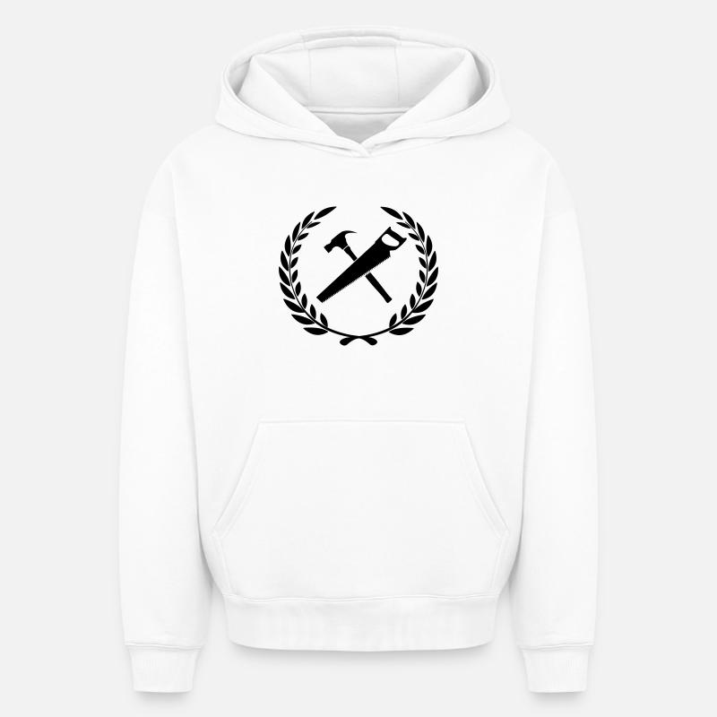 Outils Timmermans pour menuisier - Sweat à capuche unisexe oversize épais SPREAD - blanc