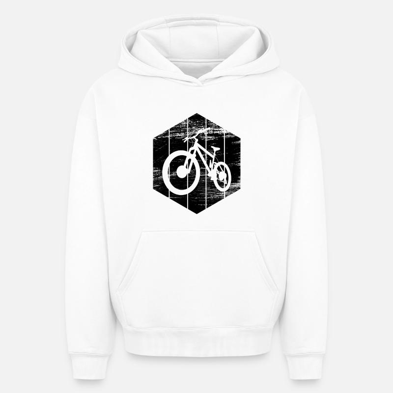 VTT - Sweat à capuche unisexe oversize épais SPREAD - blanc