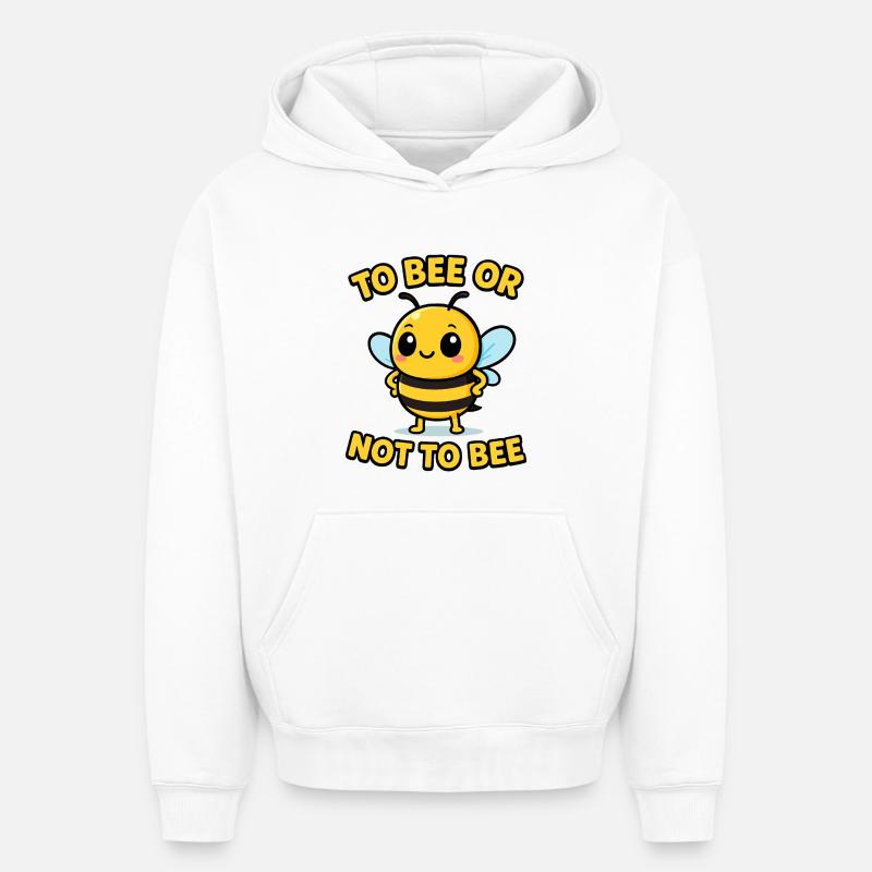Biene oder nicht Biene - Oversized Heavyweight Unisex Hoodie - Weiß