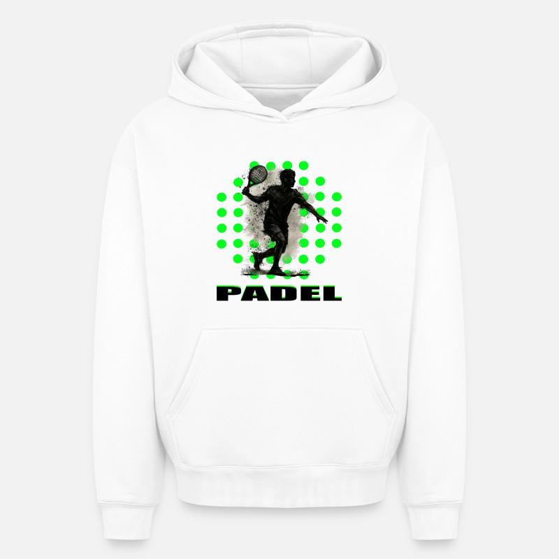 Padel - Sweat à capuche unisexe oversize épais SPREAD - blanc