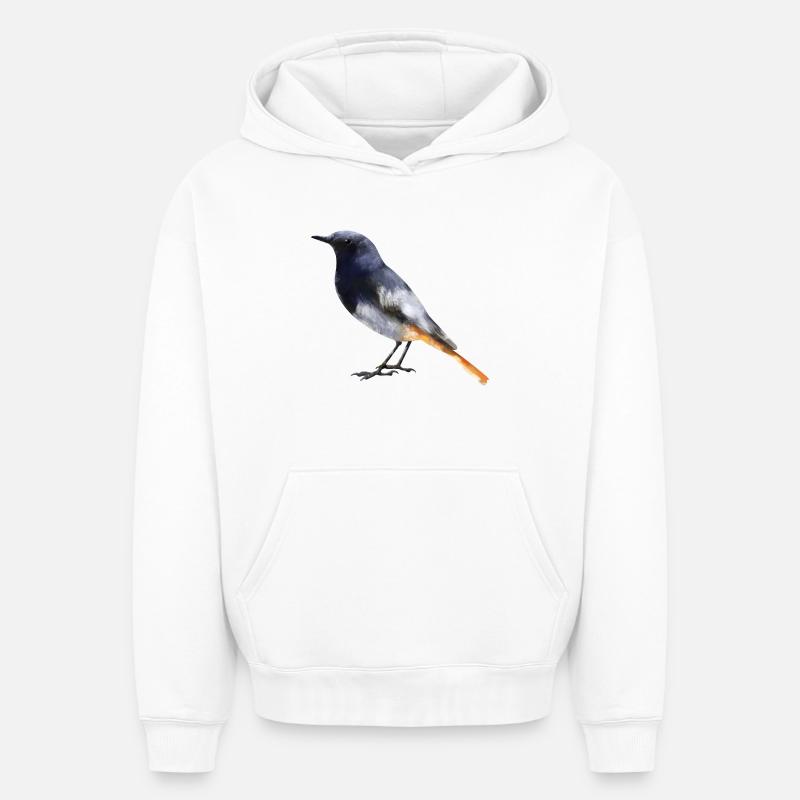 Redstart - Sweat à capuche unisexe oversize épais SPREAD - blanc