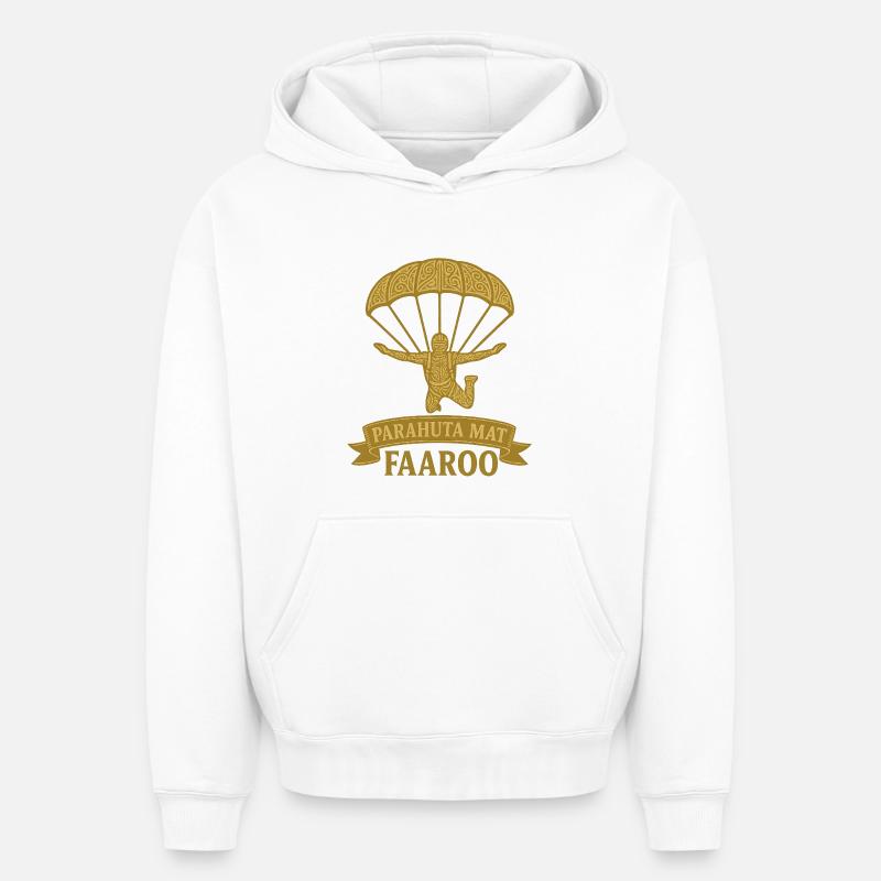 Parachute Tahitien - Sweat à capuche unisexe oversize épais SPREAD - blanc