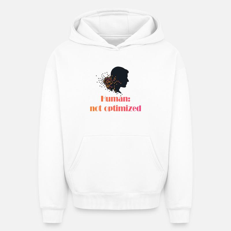 Non optimisé - Sweat à capuche unisexe oversize épais SPREAD - blanc