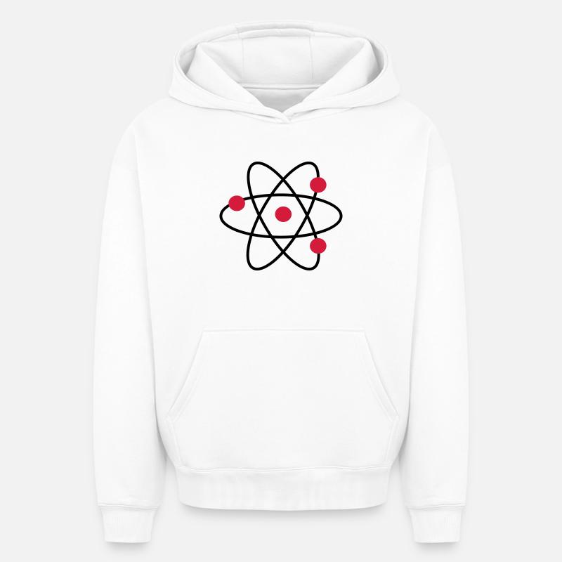 Atom - Oversized Heavyweight Unisex Hoodie - Weiß