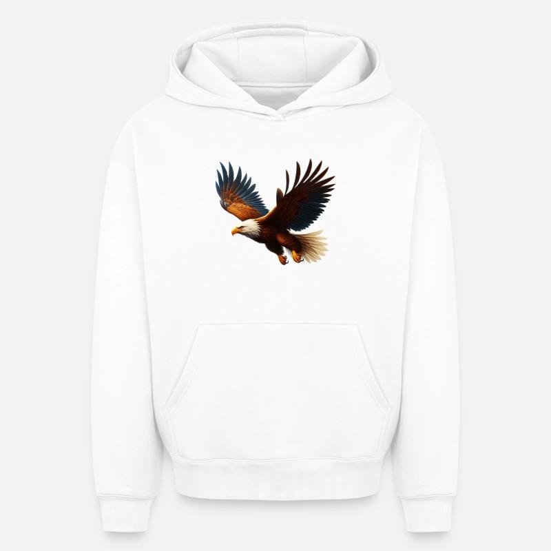 Aigle - Sweat à capuche unisexe oversize épais SPREAD - blanc