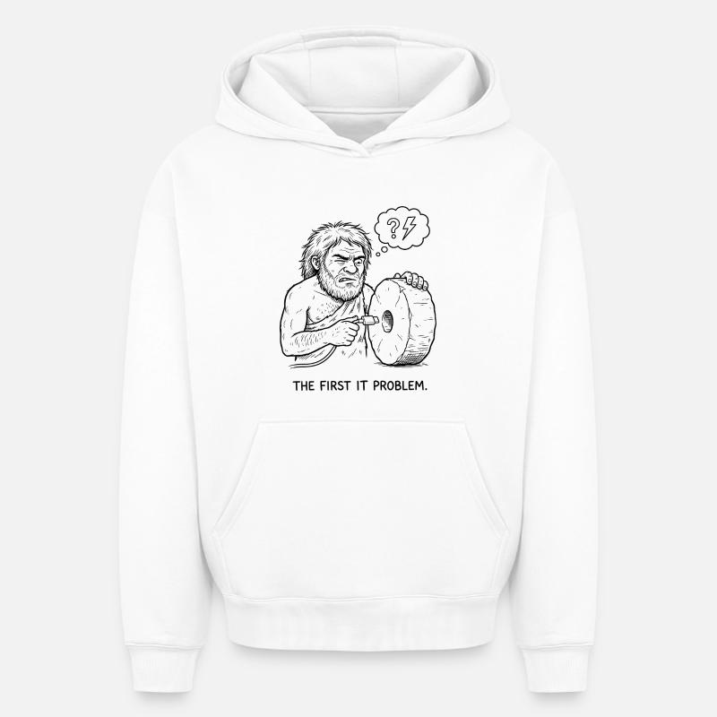 The First IT Problem - Oversized Heavyweight Unisex Hoodie - Weiß
