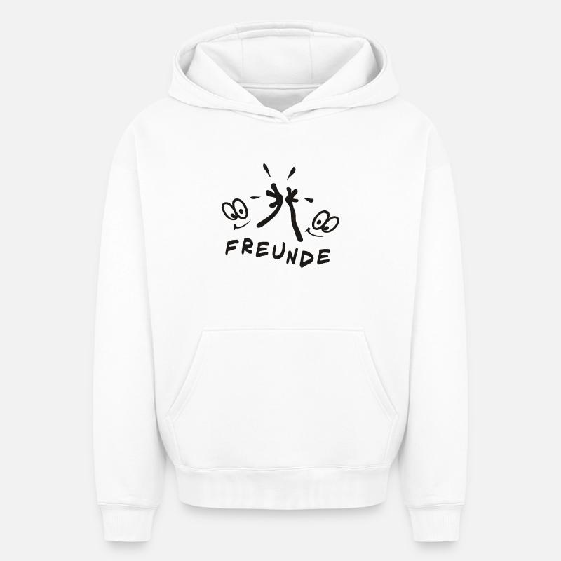 Amis - Sweat à capuche unisexe oversize épais SPREAD - blanc