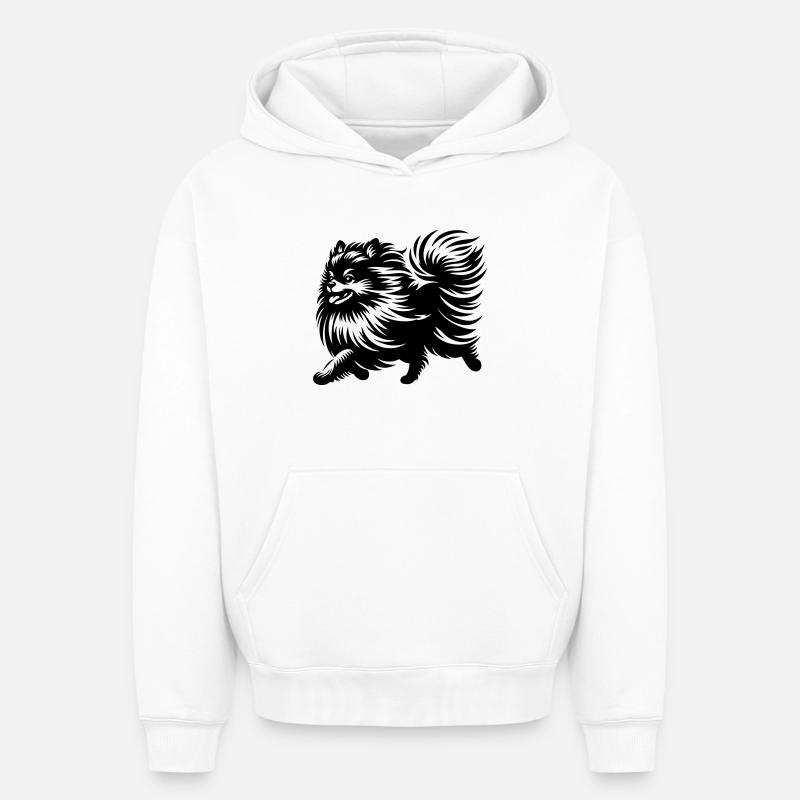Crache nain - Sweat à capuche unisexe oversize épais SPREAD - blanc